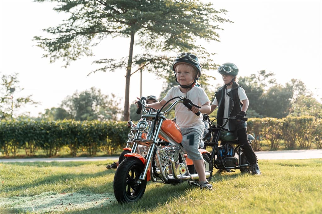Kids Electric Motorcycle with Fake Exhaust