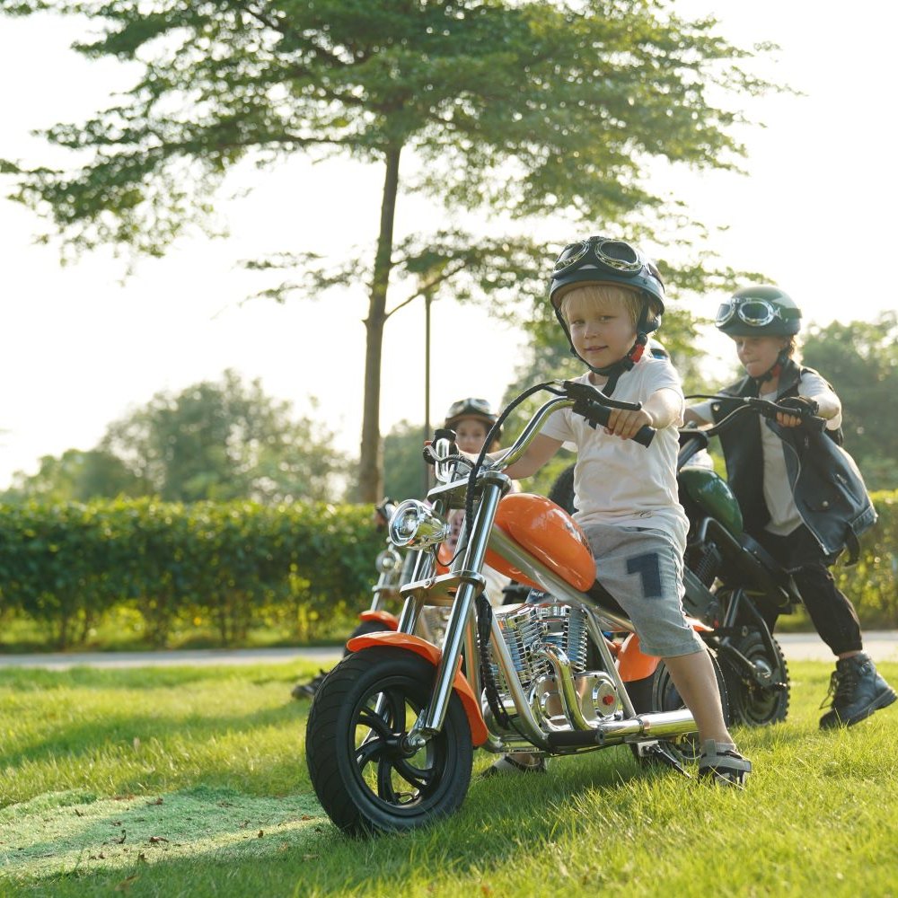 Fall Delights for Children on Weekends with Motor Cycle