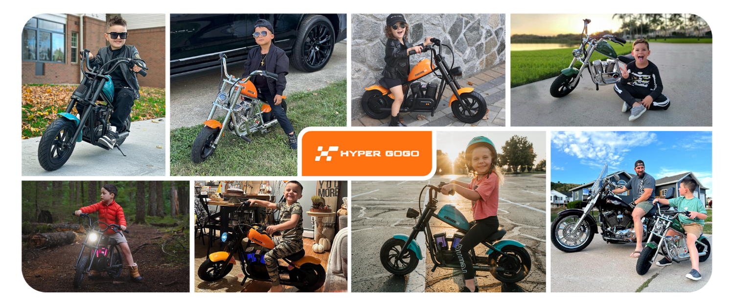 Hyper GOGO Cruiser 12 Plus Moto Elettrica per Bambini, 12  Pneumatici,  160W, 5,2Ah, vivavoce Bluetooth, luci LED - Verde