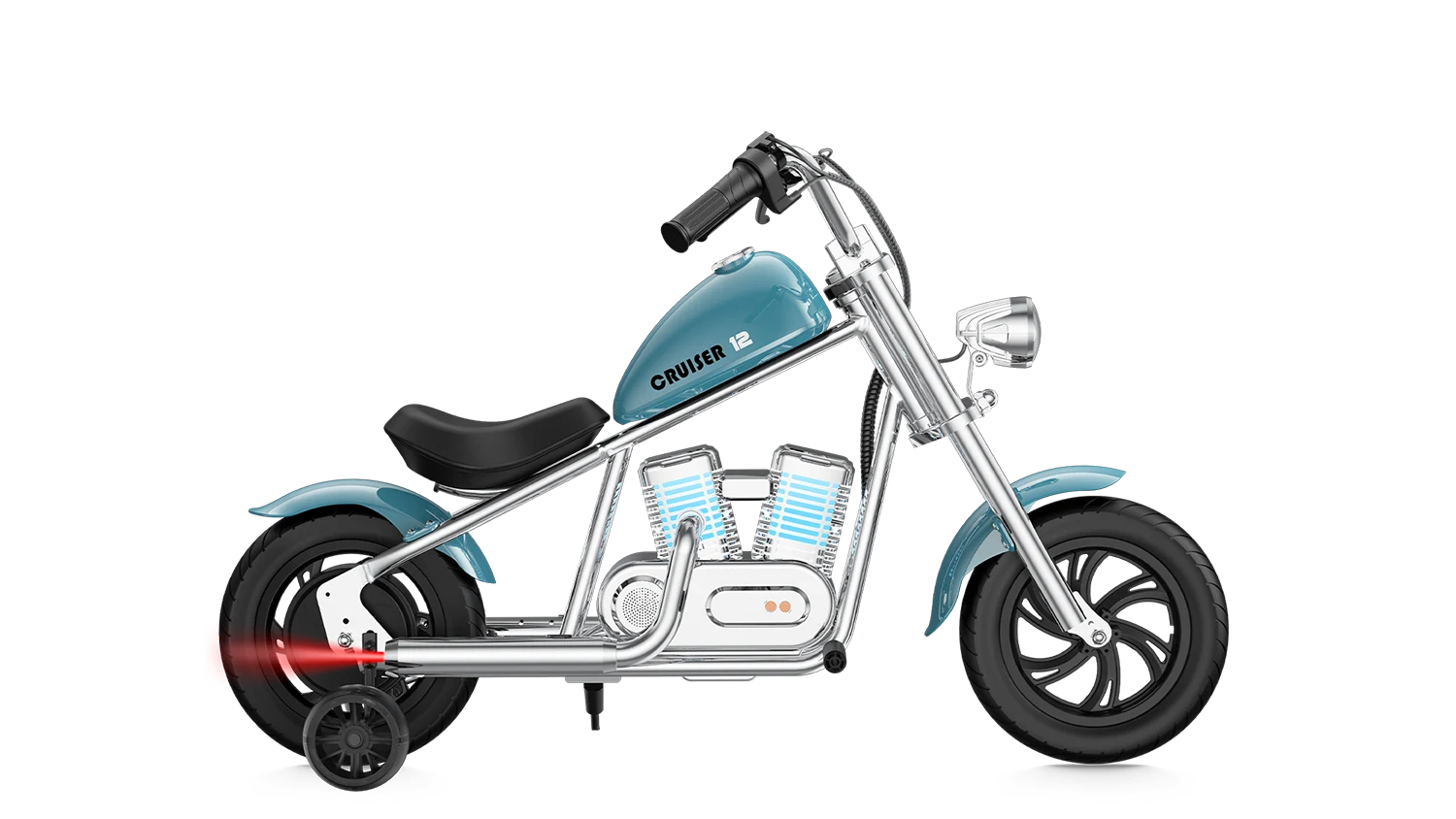 Hyper Gogo Cruiser 12 Plus with App Electric Motorcycle for Kids Blue With Ride On Toys
