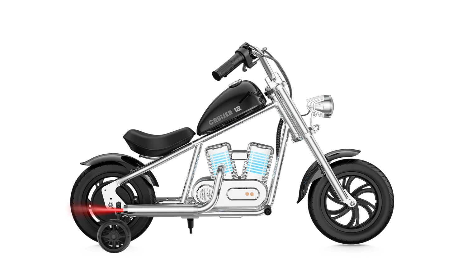 HYPER GOGO Cruiser 12 Plus Premium Junior Chopper E motorcycle for Kids