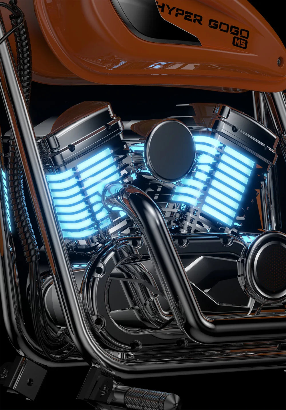 Illustration of lighting effects on the HYPERGOGO M5