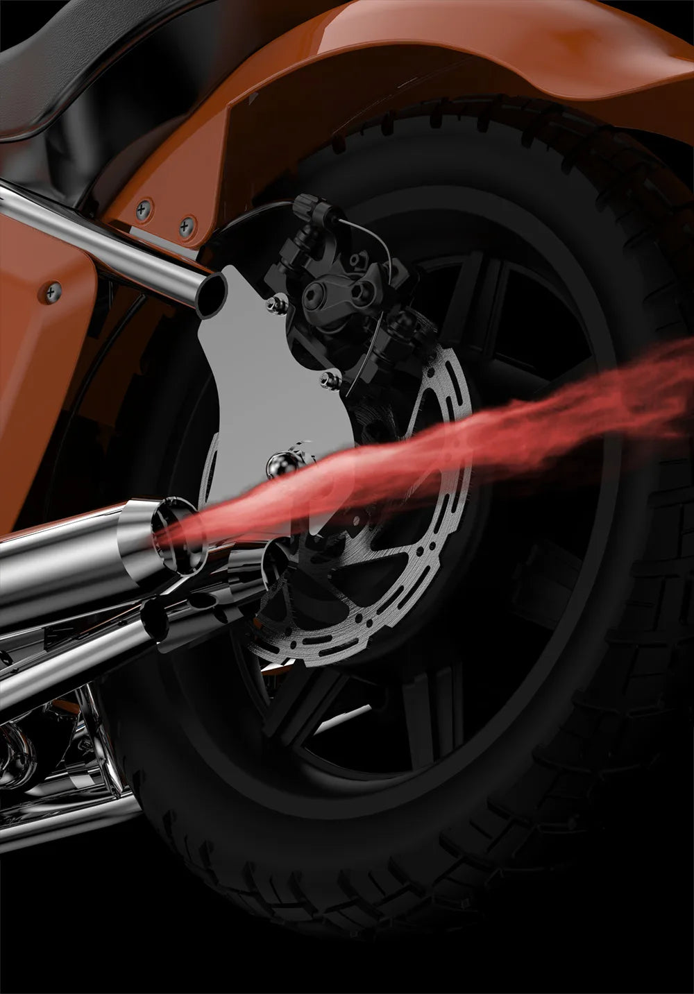 Illustration of the simulated exhaust effect on the HYPERGOGO M5