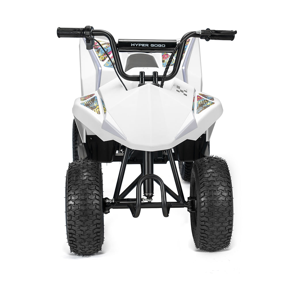 Electric 4-Wheeler ATV for Kids Teens | Hyper Quad - White - Front