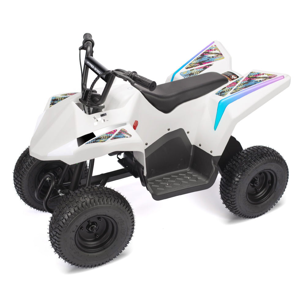 Electric 4-Wheeler ATV for Kids Teens | Hyper Quad - White